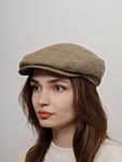 Кепка LIERYS арт. 6213504 DRIVER CAP LINEN HERRINGBONE (светло-коричневый)